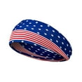 thumbnail image 6 of Yoyauz American Flag Independence Day Star Elements Headband Vintage Knot Knot Sweat Sweat Sweat Yoga Running Sports Headband is suitable for travel, parties, festivals, 6 of 6