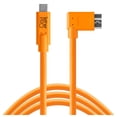 thumbnail image 2 of Tether Tools TetherBLOCK QR Plus Quick Release Plate with TetherPro 15' USB Type-C to Micro-USB 3.0 Type B Right Angle Cable, Orange, 2 of 8