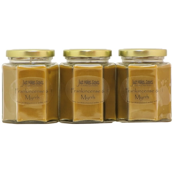 Frankincense & Myrrh 3-Pack Soy Candle -Just Makes Scents