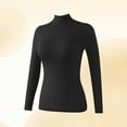thumbnail image 3 of Wlynlyn Thermal Underwear Tops for Women Slim Fitted Turtleneck Soft Long Sleeve Lightweight Base Layer Shirts, 3 of 6