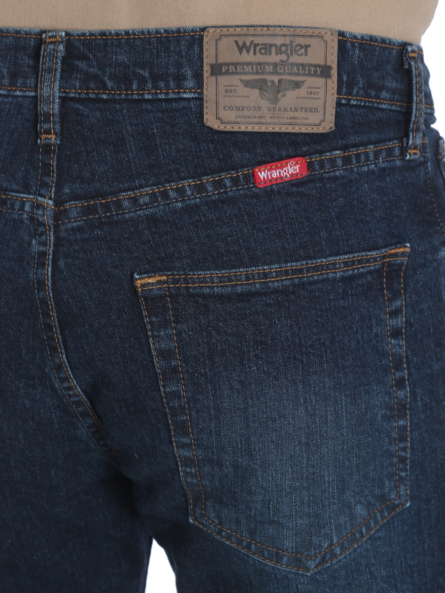 Wrangler Men's and Big Men's Straight Fit Jeans with Flex