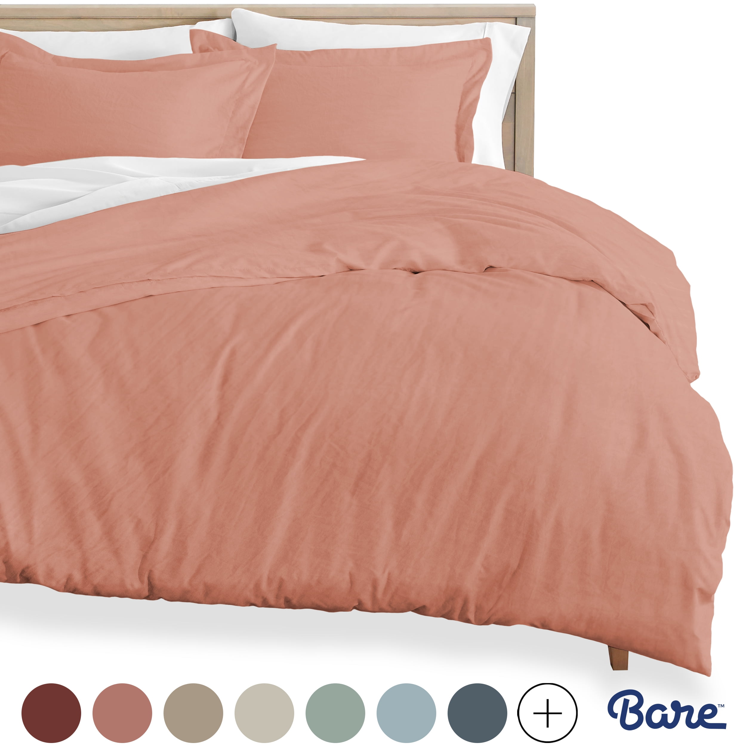 Bare Home Luxury 2 Piece Duvet Cover and Sham Set Premium 1800 UltraSoft Brushed Microfiber
