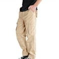 thumbnail image 6 of LYXSSBYX Cargo Pants for Men Men's Plus Size Pure Cotton Multi-pocket Wear-resistant Overalls Trousers, 6 of 7