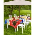 thumbnail image 4 of Fsddascl Spring Floral Outdoor Tablecloth - 60x120 Inch Rectangle Dining Table Cover, Summer Botanical Ethnic Flowers Waterproof Outdoor Table Cloth with Umbrella Hole & Zipper for Picnic/Patio, 4 of 7