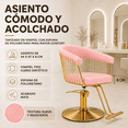 thumbnail image 4 of Silla Circular Gold Estetica Spa Ajustable Giro 360 Rosa Nanofort, 4 of 7