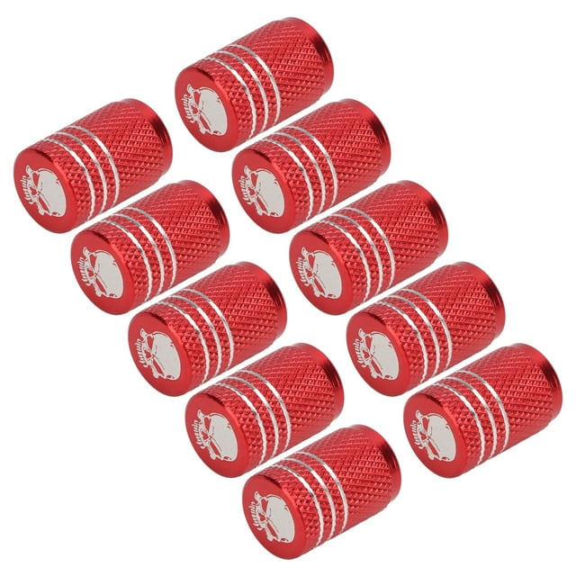 Tire Stem Valve , Waterproof Zinc Alloy Wheel Valve Covers Thread For SUVs Bikes Trucks Motorcycles Red
