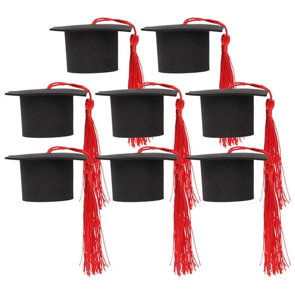 Milisten Red Graduation for Desserts Table Centerpiece 8Pcs 2.2x2.2x1.4in