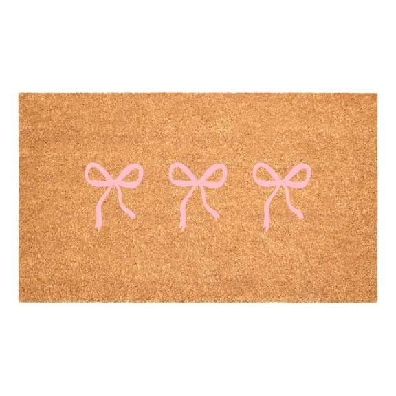Calloway Mills 114911729 Bow Trio Doormat 17" x 29",Pink