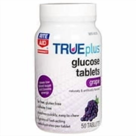 Rite Aid Glucose Tablets, Grape, 50 Count | Blood Sugar Support Supplements for Diabetics