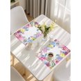 thumbnail image 5 of Easter Flowers Placemats Set of 4, Eggs Spring Colorful Tulips Daisy Berries Placemats for Dining Table, Place Mats for Kitchen Tabletop, Waterproof Wipeable Dining Table Mats Set, 5 of 9