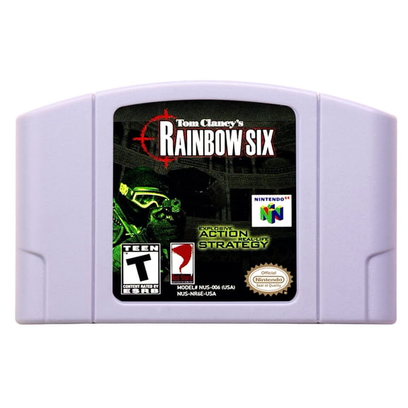 Video Games Compatible for the n64 console, replacement cartridge for Tom Clancy's Rainbow Six NTSC
