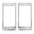 thumbnail image 3 of Electric Guitar Pickup Frame, Stable Structure 2 Pcs Humbucker Pickup Cover Sturdy Standard Size  For Decoration Silver, 3 of 8