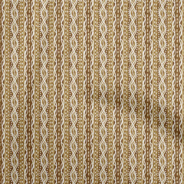 oneOone Cotton Poplin Brown Fabric Asian Block Fabric For Sewing Printed Craft Fabric By The Yard 56 Inch Wide