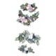 thumbnail image 1 of Guirnalda rústica de flores artificiales de seda, flores colgantes Púrpura Beige Blanco Azul, 1 of 9