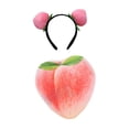 thumbnail image 4 of Disfraz de fruta de poliéster con diadema para actividades, escenario, accesorios de fotografía y festivales. tamaño melocotón para niños, 4 of 9