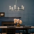 thumbnail image 5 of 52490PN Kichler Lighting Rosalind - 6 Light Chandelier In Traditional Style-6.5 Inches Tall and 33.25 Inches Wide-Polished Nickel Finish, 5 of 9