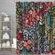 thumbnail image 5 of Dznils Cortina Shower de Tela Floral Colorida Boho Patrón de Acuarela con Ganchos, 72 x 72, Negro, 5 of 11