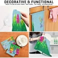 thumbnail image 4 of Happy Easter Kitchen Dish Towels Set of 6 Absorbent Hand Towels, Lint-Free 18"x28" Eggs Flowers Fast Drying Hanging Dishcloths for Cooking Baking Home Clean, 4 of 7