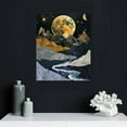 thumbnail image 5 of Nawypu Abstract Moon&Mountain Framed Wall Art decor, Landscape Kitchen Office Pictures Canvas Wall Art with Black Frame Bathroom Canvas Prints Wall Paintings Modern Artwork for Living Room Bedroom, 5 of 5