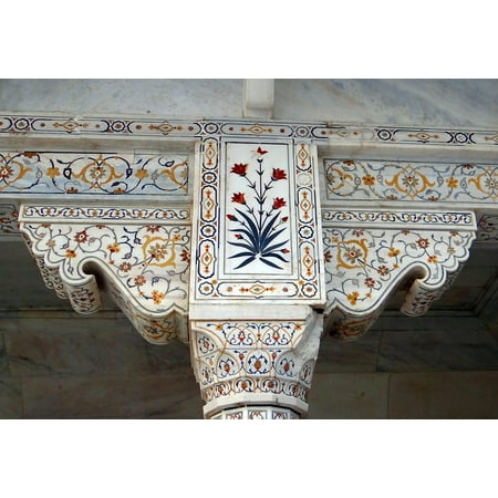 LAMINATED POSTER Interior Precious Stones Inlaid Cornice Marble Inlay Poster Print 24 x 36