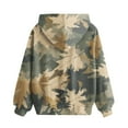 thumbnail image 4 of Girls Boys Camo Hoodie Toddler Oversized Hooded Sweatshirt Camouflage Casual Pullover Tops with Pockets Ginger 130, 4 of 4