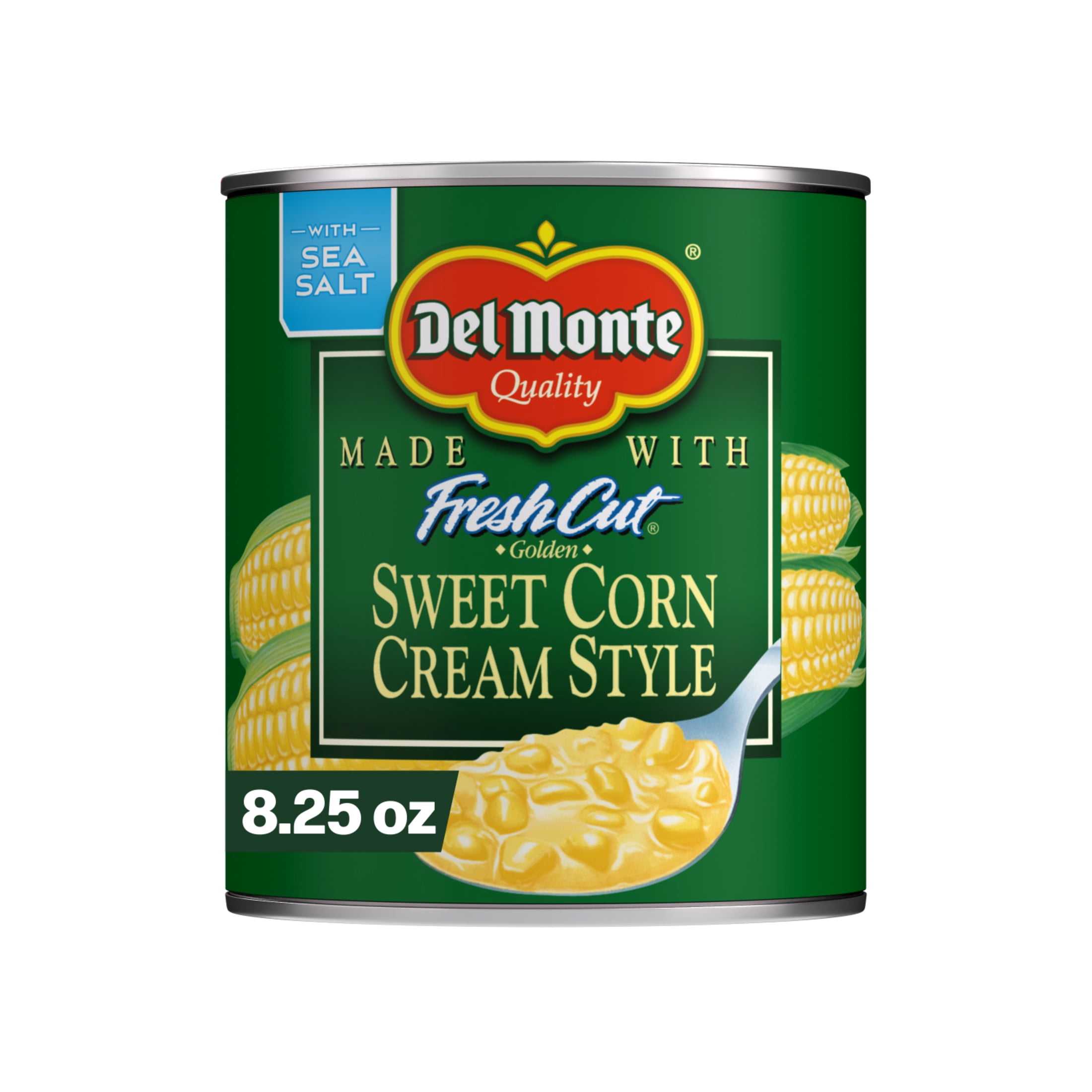(6 pack) Del Monte Golden Sweet Corn Cream Style, 8.25 oz Can, Canned Vegetables