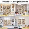 thumbnail image 5 of Tan Coffee Kitchen Curtains Window Panels, Vintage Latte Cafe Books Leaves Flowers Theme Insulated Window Treatment Curtain, Grommet Curtains for Bedroom/Living Room/Bathroom, 2 Piece 42"Wx84"L, 5 of 8