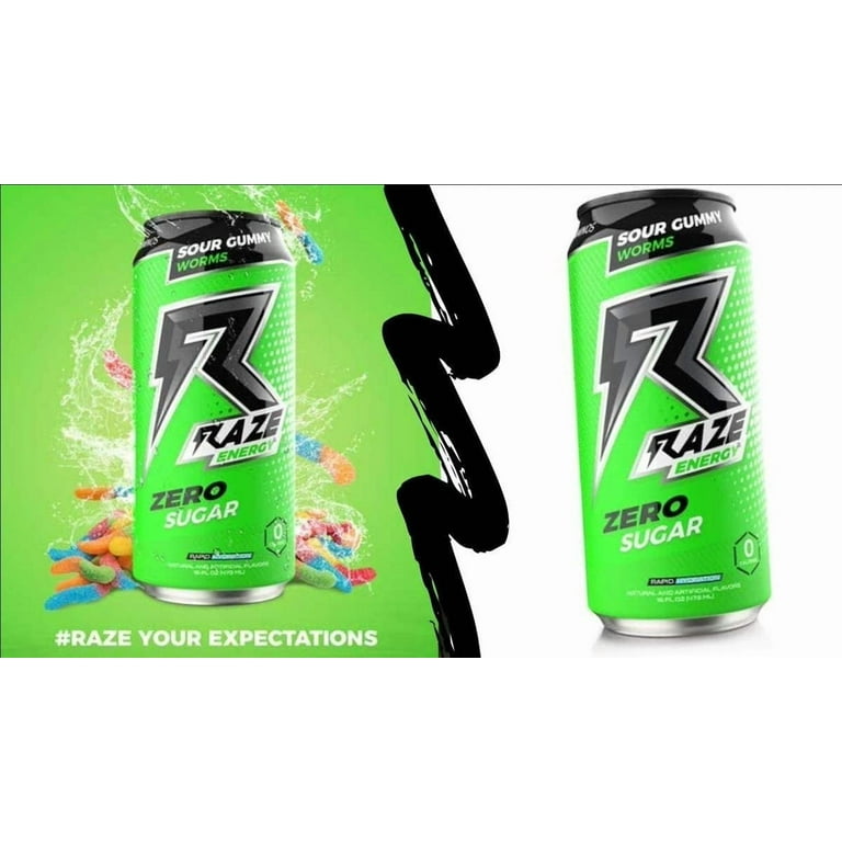 Repp Sports Raze Energy Sour Gummy Worms - Walmart.com