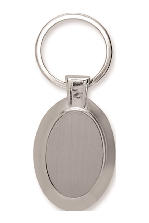 Nickel-Plated Polished And Satin Key Ring Designer Jewelry by Sweet Pea