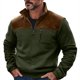 thumbnail image 2 of pstuiky mangas largas para hombre, Suéter informal de moda para hombre, color liso, con bolsillos y cremallera, manga larga y cuello alto. Tops de hombre xxl, 2 of 3