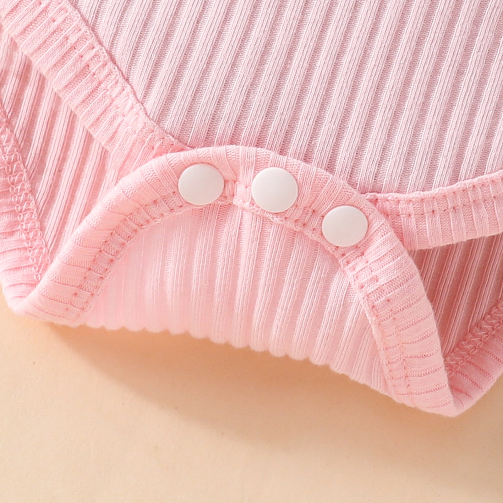 IWEMEK Newborn Baby Girl Clothes Ruffle Long Sleeve Romper Pink Bowknot Skirt 3 Pieces Fall Outfits Set Size 12-18M