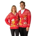 thumbnail image 3 of Garfield Men's Odie and Garfield Christmas Ugly Sweater Button-Up Knit Cardigan, 3 of 7
