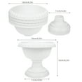 thumbnail image 2 of HOOWIFFY White Plastic European Style Flower Pots, Good Toughness, Easy Installation, Decorative Holder 4Pcs, 2 of 8
