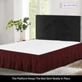 thumbnail image 3 of Ruffled Bed Skirt (Full, burgundy) 21 inch Drop Dust Ruffle with Platform, Poly/Cotton Fabric, Available in All Bed Sizes and 14 Colors - Blissford, 3 of 6