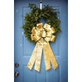 thumbnail image 4 of Large Christmas Bow for Wreath, Champagne Velvet Bows for Front Door Wall Fence Decor, Gilt Edged Christmas Wreath Bow Tree Topper Bow for Winter Christmas Party Decoration Supplies, 4 of 14