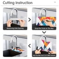 thumbnail image 5 of Yayeee Faucet Mat for Kitchen Sink 14.7" Diatomite Long Splash Guard Pad, Colorful Triangles, 5 of 7