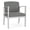 Asteroid Gray, variant on Amherst Steel Reception Waiting Oversize Guest Chair / Silver Steel / Navy Blue