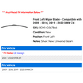 thumbnail image 2 of Front Left Wiper Blade - Compatible with 2009 - 2016, 2019 - 2022 BMW Z4 2010 2011 2012 2013 2014 2015 2020 2021, 2 of 2
