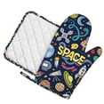 thumbnail image 2 of Kll Colorful Space Oven Gloves And Pot Holders Grill Gloves - Oven Gloves And Pot Holders, Non-Slip Cooking Gloves With Recycled Pads, 2 of 9