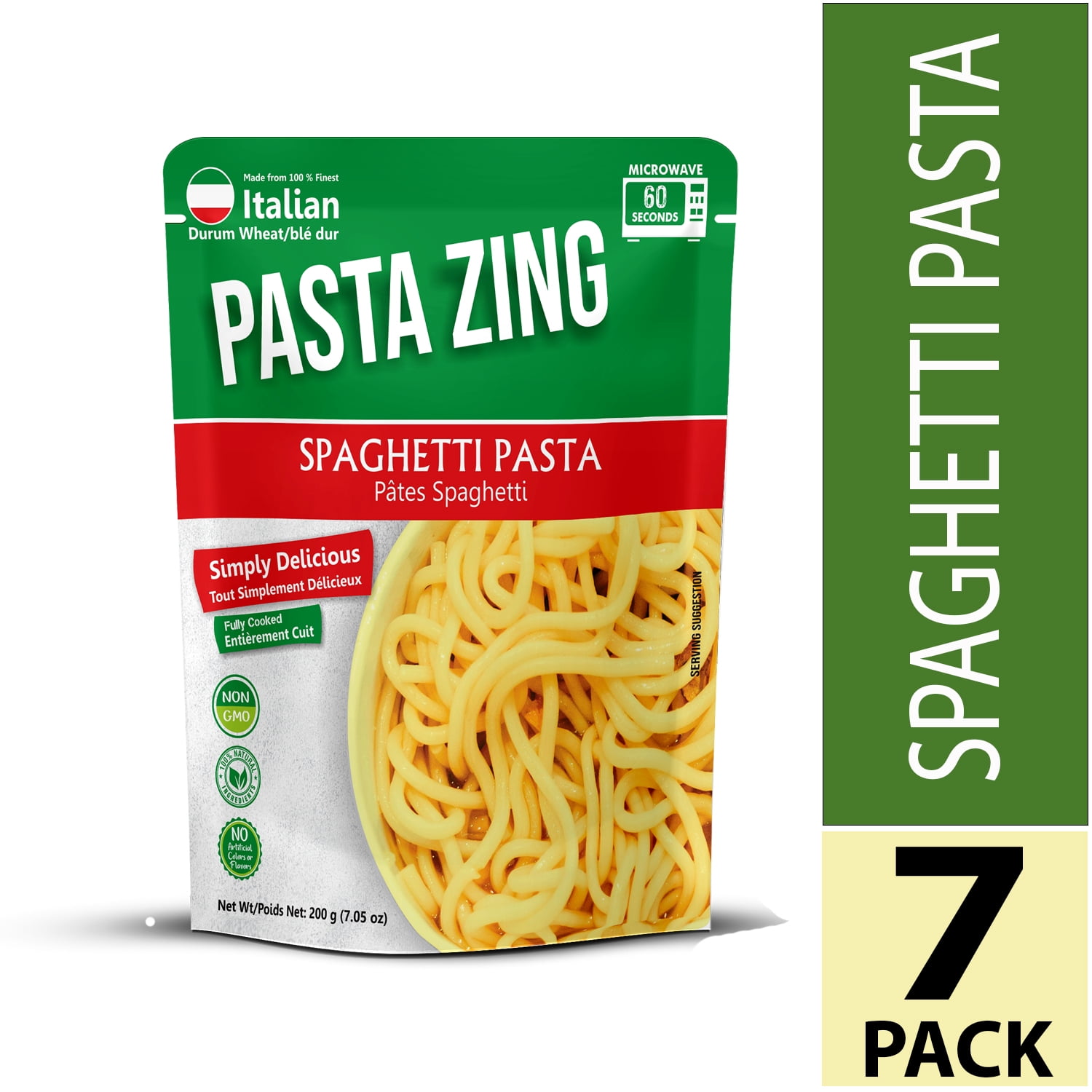 Pasta Zing Spaghetti Shaped Pasta, 100 Durum Wheat 3.75lbs(pack of 7