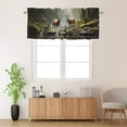 thumbnail image 2 of Forest Deer Rod Pocket Thermal Insulated Curtain Valance Farmhouse Animals Rustic Spring Wildlife Elk Window Treatment Valance Curtains for Bathroom 54 by 18 in, 1 Panel, 2 of 6