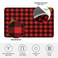 thumbnail image 3 of Black Red Plaid Door Mat Indoor Outdoor, Vintage Rustic Buffalo Checked Gingham Non Slip Welcome Mat with Rubber Backing, Absorbent Fabric Front Door Mats Entryway Rug for Home Patio Entrance 24"x36", 3 of 8