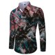 thumbnail image 1 of Nuevas camisas florales de estilo de pintura al óleo de moda para hombres, camisas de manga larga con solapa con estampado 3D, ropa informal vintage ajustada para mujeres, 1 of 6