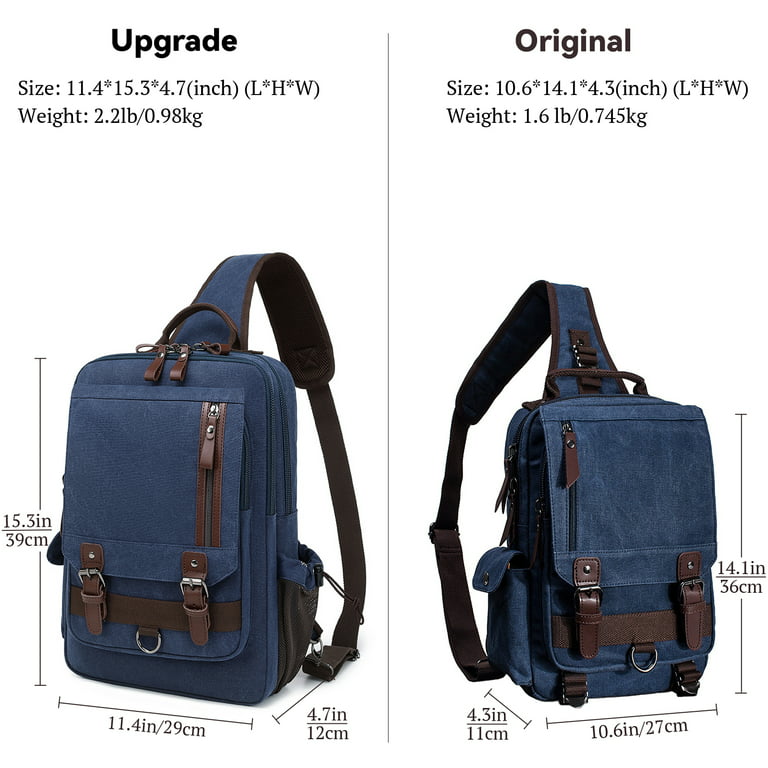  Leaper Canvas Messenger Bag Sling Bag Cross Body Bag Shoulder  Bag Black, L : Clothing, Shoes & Jewelry
