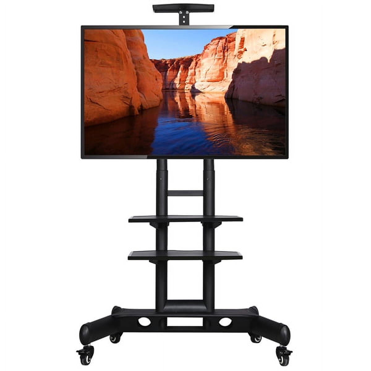 Yaheetech Adjustable Mobile TV Stand with Mount Rolling TV Cart