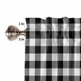 thumbnail image 5 of Black White Plaid Kitchen Valances for Windows 42x18 Inch Kitchen Curtains Valances Rod Pocket Farmhouse Modern Art Checkered Bathroom Window Valances for Window Treatment Decor, 5 of 6