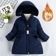 thumbnail image 2 of RMGVDSD Girls Winter Dress Coats Mid-Length Thick Hooded Jackets Girl's Long Winter Warm Parka Outwear Fashion Puffer Coat Padded Jacket 7-8 Years, 2 of 4