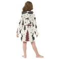 thumbnail image 7 of FORMRS Niños Bathrobe Unisex Hooded Robe Soft Plush Pajamas Sleepwear, Size 4-6T, Christmas Plaid Forest, 7 of 7