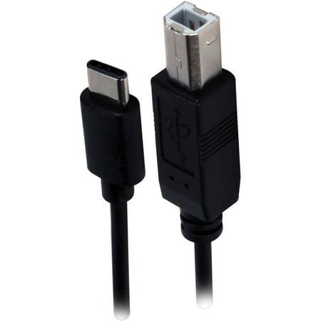 QVS USB-C to USB-B 3-Amp Data Cable, 1 Meter