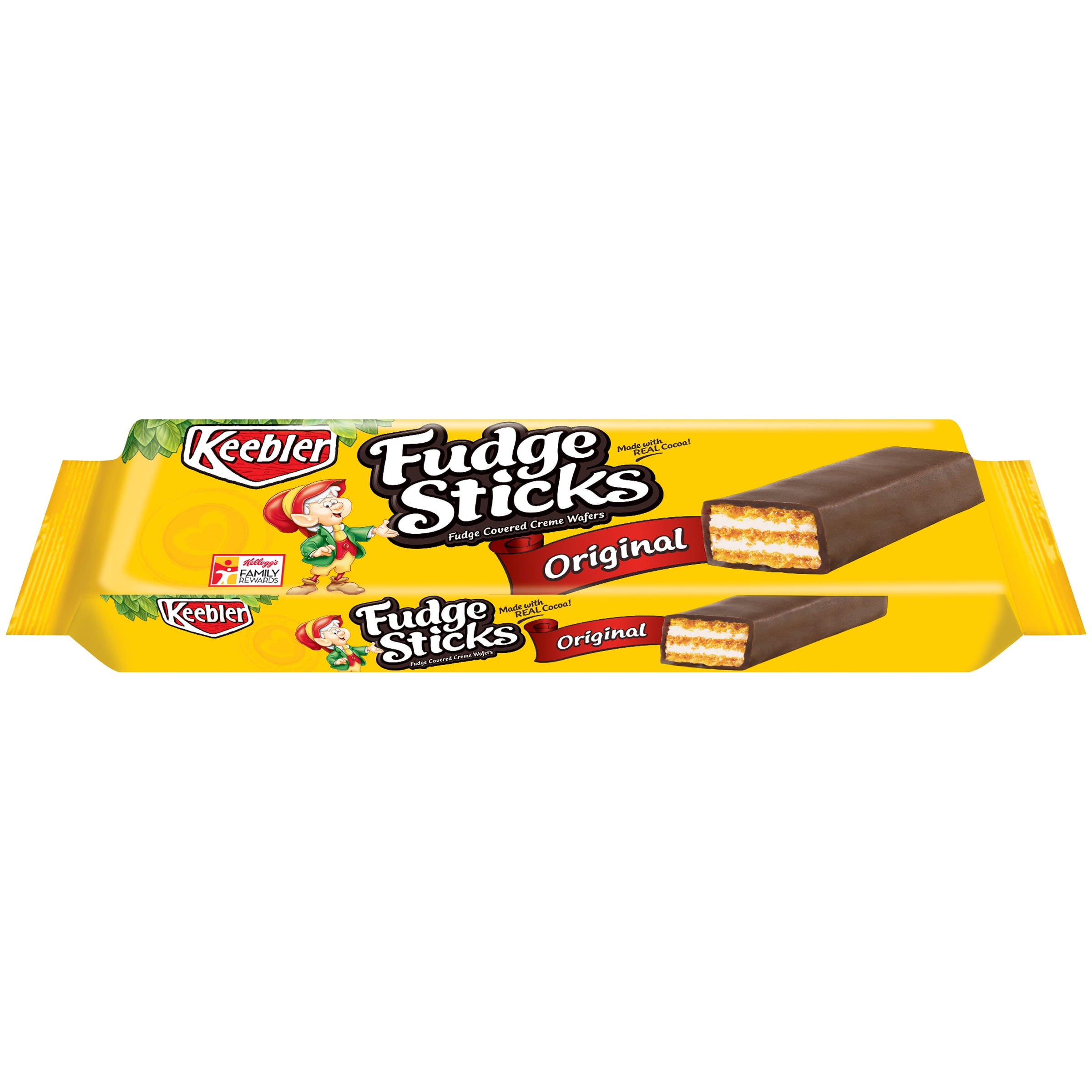 21 BagsRich and Creamy, Keebler Original Fudge Sticks Cookies, 8.5 oz